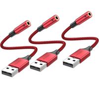 KAL-Adaptateur USB vers Jack 3,5 mm, Carte Son Externe USB A vers AUX Stéréo Auxiliaire 3,5mm Compatible avec Casque,PC,Linux (Remarque: Ne Convient Pas Aux Téléviseurs)