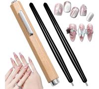 Kal-Aimant Cigare En Bois 3 En 1 Et 2 Stylos Magnétiques, 3 En 1, Multifonction, Puissant, Effet ?Il De Chat, Vernis À Ongles Gel, Accessoires De Design Artistique, Outils En Bois Pour La Maison