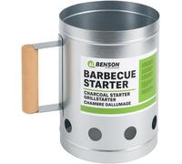 KAL-Allume-Barbecue Ø17X27 Cm \U2013 Démarreur Rapide En Métal Avec Poignée Bois. Allume-Charbon Efficace Pour Barbecue, Fumoir Et Brasero. Idéal Pour Une Braise Parfaite En Quelques Minutes.