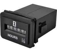KAL-Analogique Compteur Horaire,Ac 110 V À 250 V, Nombre Total D'Heures Pour L'Entretien, Stockage De Données Pour Tondeuse À Gazon, Tracteur, Camping-Car, Compresseur D'Air. (Rec-Ac)