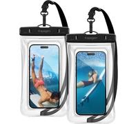 KAL-Aqua Shield Lot De 2 Coques De Protection Étanches Flottantes Pour Iphone Samsung Galaxy Huawei Xiaomi Google Et Jusqu'À 8,2"" - Transparent