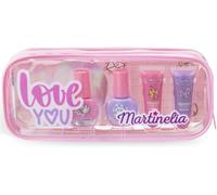 Kal-Aquarius Martinelia Super Girl Nail Polish & Lip Gloss Bag ¿ Set De Vernis À Ongles & Lip Gloss Pour Filles Avec Trousse De Maquillage, Idéal Comme Coffret Cadeau