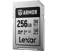 KAL-Armor Silver Pro Carte Sd 256 Go, Carte Mémoire Sd Uhs-Ii, Acier Inoxydable, C10, U3, V60, Vidéo Uhd 6K, Jusqu'À 280 Mo/S En Lecture, 160 Mo/S En Écriture, Carte Sdxc Pour Reflex Numérique