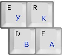 KAL-Autocollants Clavier Russe Ukrainien Bleu Sur Fond Transparent Pour Pc Ordinateur Portable Notebook