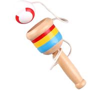 KAL-Balle Avec Tasse À Ficelle, Jouets De Balle À Attraper, Mini Tasse À Balle En Bois, Jouets De Coordination ?il-Main, Tasse Pour Jeux Traditionnels, Programme De Compétition, Maternelle(Blanc)