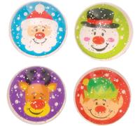 KAL-Balles Rebondissantes À Paillettes Amis Festifs (Paquet De 8) - Loisirs Créatifs De Noël Pour Enfants At344