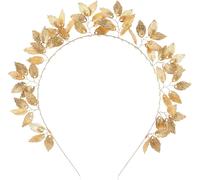 Kal-Bandeau De Feuilles, Bandeau Doré À Feuilles En Vogue, Couronne Romaine En Feuille D'or, Bandeau Doré Grec Pour Filles, Bandeau De Mariée Adapté Aux Mariages, Aux Bals Et Aux Défilés De Mode