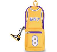 Kal-Basketball Trousse À Crayons, Trousse Jaune De Basket-Ball, Trousse À Crayons Pour Joueur De Basket-Ball, Sac À Stylo N° 8 Grande Capacité,Trousse À Crayons Pour Enfants