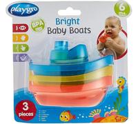 Kal-Bateaux De Bain, 3 Pièces, Sans Bpa, Dès 6 Mois, Bright Baby Boats, Bleu/Rouge/Jaune, 40146