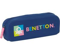 Kal-Benetton Cool Trousse Carrée En Silicone, Idéale Pour Les Enfants D'âge Scolaire, Confortable Et Polyvalente, Qualité Et Résistance, 18,5 X 5,5 X 7,5 Cm, Bleu Marine, Bleu Marine, Estándar,