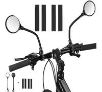 Kal-Bike Mirror, Adjustable Handlebar Rear View Mirrors With Wide Angle Acrylic Convex Safety Mirror For Mountain Road Bike Bicycle Electric Motorcycle