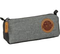 Kal-Blackfit8 Old School - Trousse En Tissu Recyclable, Trousse Pour Enfant, Idéale Pour Les Enfants D'âge Scolaire, Confortable Et Polyvalente, Qualité Et Résistance, 21 X 7 X 8 Cm, Noir/Gris, M,