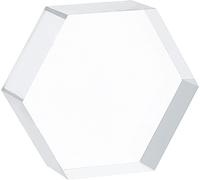 KAL-Bloc D'Affichage Polygone Acrylique Transparent Poli, 7,7X6,7X2,5Cm Bases D'Affichage Hexagonales Hautes Transparentes Pour Accessoires De Photographie Maison Objets De Collection