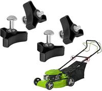 KAL-Boulon De Rechange Pour Tondeuse À Gazon,4 Pcs Tondeuse À Gazon Triangle Poignée Barre Écrous Et Vis Universel Poignée Tondeuse À Gazon En Plastique Et Boulons Poignée Tondeuse À Gazon À Triple A