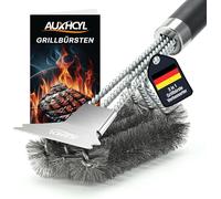 KAL-Brosse Barbecue En Acier Inoxydable, 3-In-Brosse Bbq Avec Grattoir, Pp Thermique Manche D'Isolation Brosses À Barbecue, 45.5Cm Brosse À Gril Pour Barbecue À Gaz, Barbecue Au Charbon De Bois
