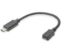 KAL-Câble de Connexion USB 2.0 \u2013 0,1 m \u2013 Câble Adaptateur \u2013 USB Type-C vers Type Micro B \u2013 Haute Vitesse 480 Mbits/s \u2013 Noir