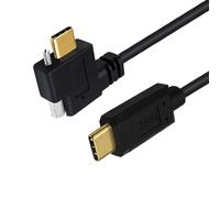 KAL-Câble De Données Usb 3.1 Type-C Mâle 10 Gbit/S Vers Usb-C À Verrouillage Simple, Coudé À Gauche Et À Droite, Montage Sur Panneau, 1 M