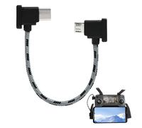 Kal-Câble De Télécommande Micro Ab Vers Usb C, Câble De Données À Angle Droit De Type C Vers Micro Usb, Câble Adaptateur De Dronede De 15 Cm Compatible Avec La Télécommande Dji Mini Se/Mavic Mini/Air-