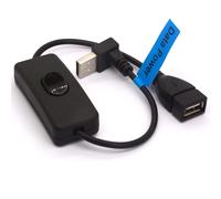 KAL-Câble d'extension USB avec interrupteur marche/arrêt, angle vers le bas à 90 degrés USB 2.0 mâle vers femelle Prise en charge des PC, TV, système iOS (gauche) (Down)