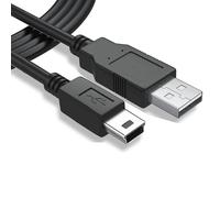 KAL-Câble mini USB synchronise et charge Transfert de données 480 Mbit/s Compatible avec microphone Blue Yeti, PS3, Wii U Pro, disque dur externe, appareils photo numériques, MP3 Noir