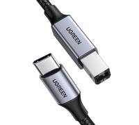 KAL-Câble Scanner Imprimante Thunderbolt 3 Type C Mâle Vers Usb B Mâle Nylon Tressé Compatible Avec Macbook Pro Air Ipad Pro Air Imac Chromebook Pixel Xps 17 15 (2M)