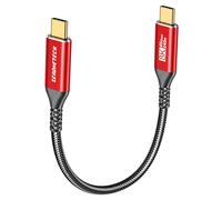 KAL-Cable Thunderbolt 4 [0,3M,Rouge,8K@60Hz/4K@144Hz], Câble Vidéo Du Moniteur, 240W Câble Usb C Vers Usb C Charge Rapid, Transfert De Données 40Gbps, Pour Macbook, Iphone 15/16 Promax, Ssd,Ecran Por