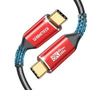 KAL-Cable Thunderbolt 4 [1M,Rouge, 8K@60Hz/4K@144Hz], Câble Vidéo Du Moniteur, 240W Câble Usb C Vers Usb C Charge Rapid, Transfert De Données 40Gbps, Pour Macbook, Iphone 15/16 Promax, Ssd, Ecran Por