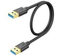 KAL-Câble USB 3.0, 0.5M USB A mâle vers A mâle, taux de transfert jusqu'à 5Gbit/s, type A vers type A Cable Compatible avec imprimantes, modems, disques durs