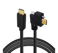 KAL-Câble Usb 3.1 Type-C Mâle Vers Usb-C À Verrouillage Par Vis Simple, Horizontal, Coudé À 90 Degrés, 10 Gbit/S, Pour Données, Montage Sur Panneau