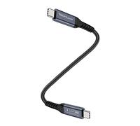 KAL-Câble USB 4 Gen 3 0,3 m Thunderbolt 4, PD 3.1, 40 Gbit/s, Ultra HD 8K @ 60 Hz, charge 240 W, compatible avec Thunderbolt 4/3, MacBook DELL XPS, Surface Pro, station d'accueil, SSD externe