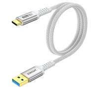 KAL-Cable USB C, 0.6m 10Gbps Cable USB vers USB C, Cable USB C Charge Rapide pour iPhone 16/15 Pro Max, Galaxy S24, Google Pixel, Android Auto, Huawei P40/P30, MacBook Pro-Blanc