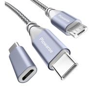 KAL-Câble Usb C Vers Micro Usb, 4 M, Adaptateur Usb C Vers Petit Usb, Câble De Charge Android, Compatible Avec Samsung Galaxy S20/S9/S9+/S10, Huawei, Htc, Lg, Gris