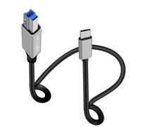 KAL-Cable Usb C Vers Usb B 3.0 Cable Usb C Vers Imprimante Haute Vitesse 5Gbps Pour Scanners, Imprimantes Multifonctions (Type C Couleur Argent, 1 M)