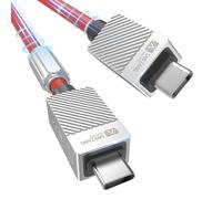 KAL-Câble Usb C Vers Usb C 240 W Pour Usb 3.2 Gen 2 Compatible Thunderbolt 2, 240 W Marqueur E, Câble Displayport 4K, Charge Rapide 20 Gbps Câble De Transfert De Données 0,5 M, Rouge