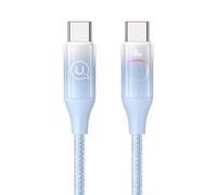 KAL-Câble Usb-C Vers Usb-C Pour Pd100W Charge Rapide Et Transfert De Données 480 Mbps Avec Éclairage Couleur Puces Intelligentes Intégrées Matériau : Pc Xm Série 1.2M Bleu Us-Sj640