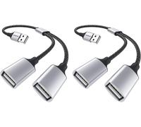 KAL-Câble Usb Répartiteur, Câble Y Répartiteur Double Usb 2.0, Adaptateur 1 Mâle Vers 2 Femelle Extension Charge Données Hub Doubleur Pour Câble De Charge, Disque Flash, Souris