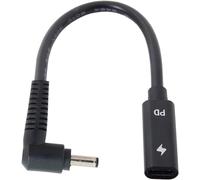 KAL-Cablecc Type C USB-C Femelle Input to DC 4.0 * 1.3mm Power PD Charge Cable fit for Laptop 18-20V