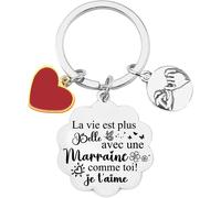 Kal-Cadeau De Marraine Porte-Clés De Marraine D'anniversaire Cadeau Fête Des Mères Pour Marraine «Veux-Tu Être Ma Marraine D'amour Pour Toute La Vie» Cadeaux De Noël