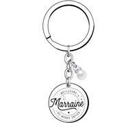 Kal-Cadeau De Marraine Porte-Clés De Marraine D'anniversaire Cadeau Fête Des Mères Pour Marraine «Veux-Tu Être Ma Marraine D'amour Pour Toute La Vie» Cadeaux De Noël