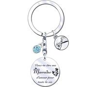 Kal-Cadeau De Marraine Porte-Clés De Marraine D'anniversaire Cadeau Fête Des Mères Pour Marraine «Veux-Tu Être Ma Marraine D'amour Pour Toute La Vie» Cadeaux De Noël
