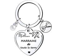 Kal-Cadeau Marraine Noël Cadeau Marraine Demande Porte-Clés De Marraine D'anniversaire Cadeau Fête Des Mères Pour Marraine «Veux-Tu Être Ma Marraine D'amour Pour Toute La Vie» Cadeaux De Noël