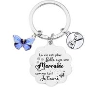 Kal-Cadeau Marraine Noël Cadeau Marraine Demande Porte-Clés De Marraine D'anniversaire Cadeau Fête Des Mères Pour Marraine «Veux-Tu Être Ma Marraine D'amour Pour Toute La Vie» Cadeaux De Noël