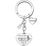 Kal-Cadeau Marraine Noël Cadeau Marraine Demande Porte-Clés De Marraine D'anniversaire Cadeau Fête Des Mères Pour Marraine «Veux-Tu Être Ma Marraine D'amour Pour Toute La Vie» Cadeaux De Noël
