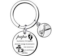 Kal-Cadeau Papa Porte-Clés,Cadeau D'anniversaire Pour Papa Porte-Clés,Tu As De La Chance D'être Mon Papa Parce Que Personne Ne T'aime Comme Moi