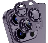 Kal-Caméra Arrière Protecteur Compatible Avec Iphone 14 Pro/14 Pro Max, Verre Trempé Alliage D'aluminium Caméra Lentille Coque, 9h Hd Protection Écran Camera Pour Iphone 14 Pro/ 14 Pro Max-Violet