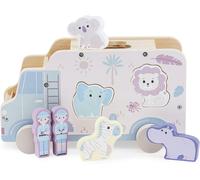 KAL-, Camion Safari En Bois - Trieur D'Animaux, De Nombreuses Façons De S'Amuser, Camion Drôle Puzzle En Bois Enfants Voiture En Bois Jouet En Bois Montessori