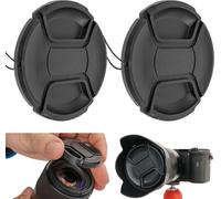 KAL-Capuchon D'Objectif D'Appareil Photo, Ø 49 Mm De Diamètre, Capuchon De Protection À Clipser, Compatible Avec Nikon, Canon, Sony, Sigma, Tamron, Olympus, Fujifilm, Housse Universelle D'Appareil Ph