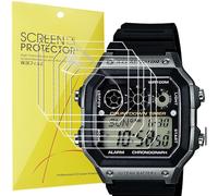 Kal-Casio Lot De 6 Films Protecteurs D'écran Transparents En Tpu Pour Montres Ca-Sio F105w, F108wh, W-217h, W218h, W800hg, Ae1200wh, Ae1300wh, A158w, A168wa (Pour Montre Ae-1300wh)