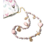 Kal-Chaîne De Téléphone Portable Bohème Anti-Perdue - Chaîne De Téléphone Universelle - Perles Colorées - Amour C?ur - Sangle De Téléphone Portable - Breloque Pour Téléphone Portable - Pour Femme - R