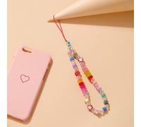 Kal-Chaîne De Téléphone Portable,Motif Smiley,Perles De Téléphone,Dragonne,Fruit,Étoile,Lettre,Perle Arc-En-Ciel,Fait À La Main En Acrylique,Perles De Téléphone,Pendentif,Bracelet Porte-Clés Pour Fem